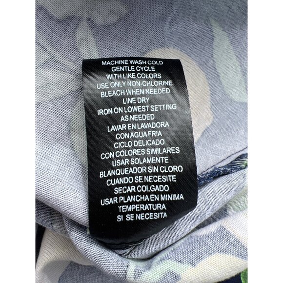 Chetta B Lemon Dress Size 4 Fit and Flare A Line Navy Floral Sundress Boho - Picture 6 of 7